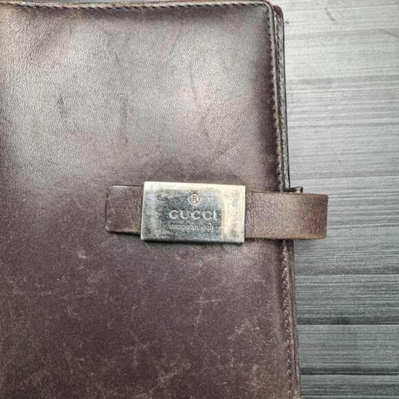 Gucci Brown Leather Agenda/Passport Holder - Picture 2 of 5